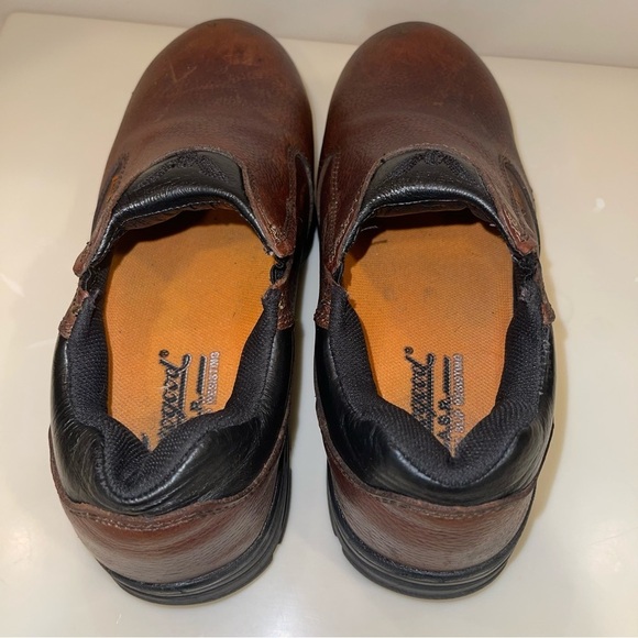 Thorogood Composite Safety Toe Slip-On Brown Leather Oxford Shoe Unisex - Picture 10 of 16